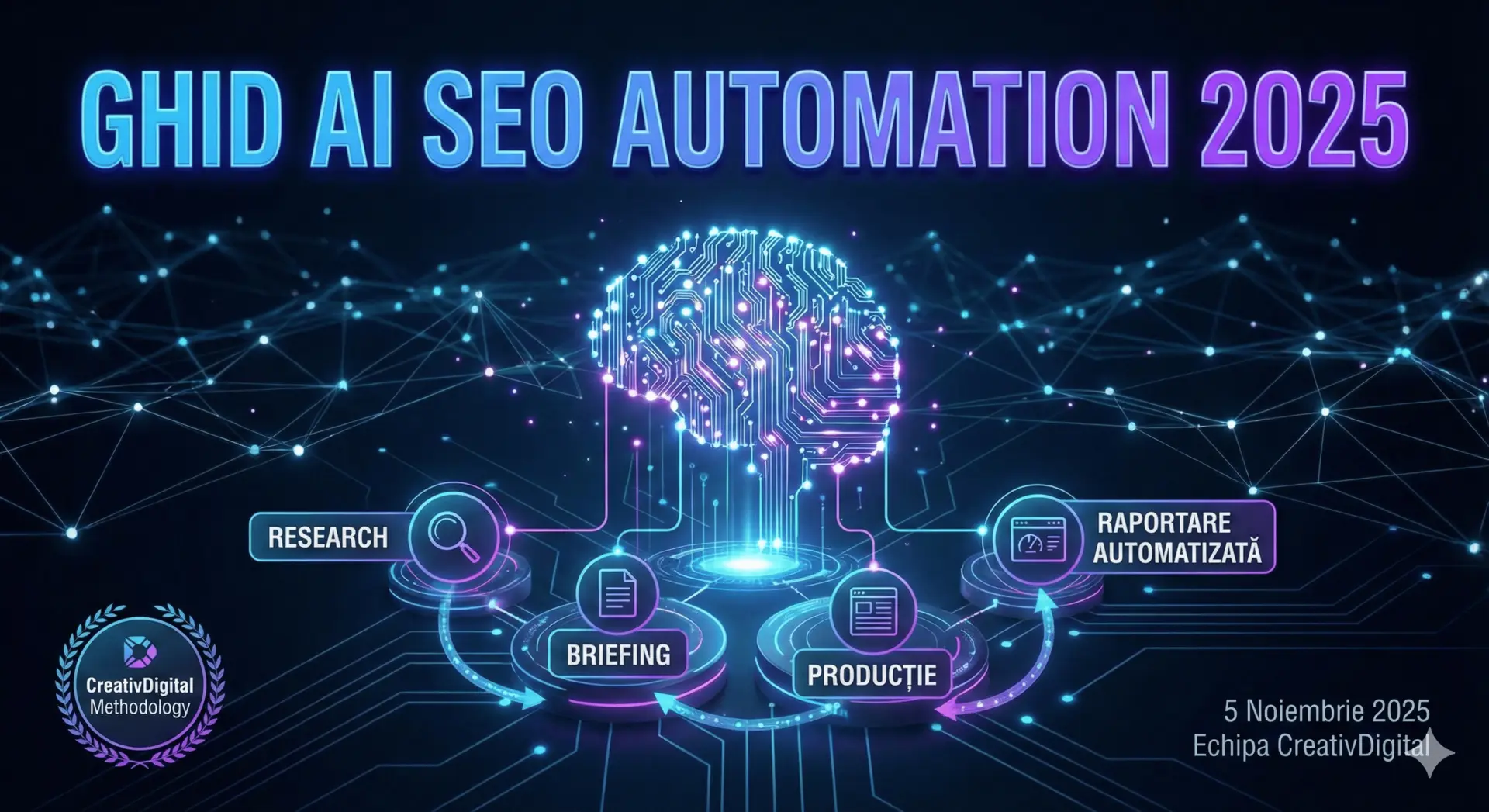 Ghid AI SEO Automation 2025 – Blueprint Complet pentru Integrarea Inteligenței Artificiale