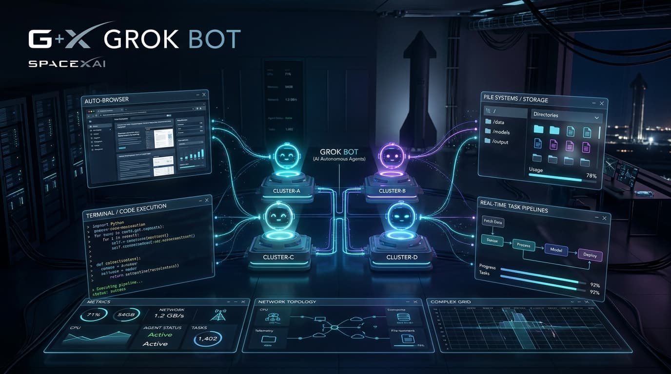 Ce este Grok Bot: ghid complet despre agenții AI SpaceXAI, computer use și automatizare