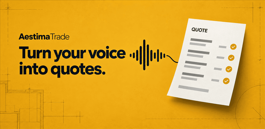 AestimaTrade - AI Voice-to-Quote and Real Merchant Pricing for Tradesmen