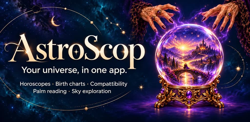 AstroScop — horoscop, hartă natală și citire în palmă cu AI