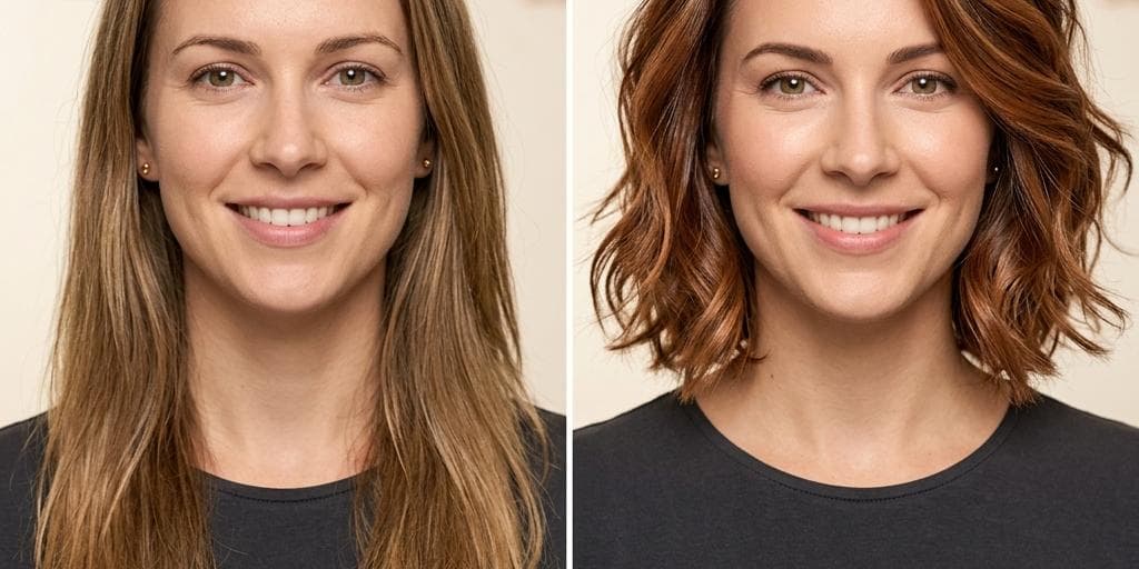 My Hairstyle AI — înainte și după