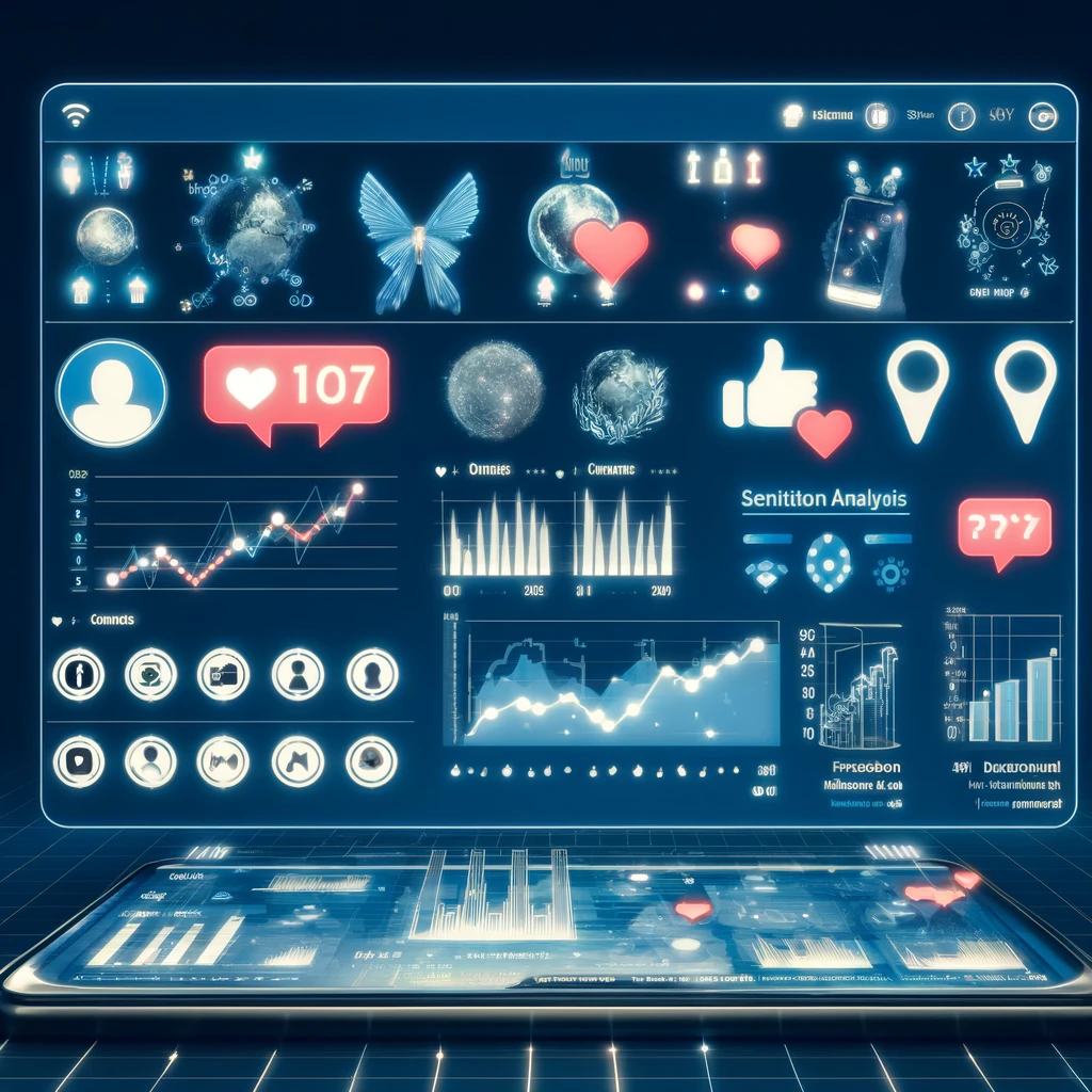 a dashboard with social media analytics