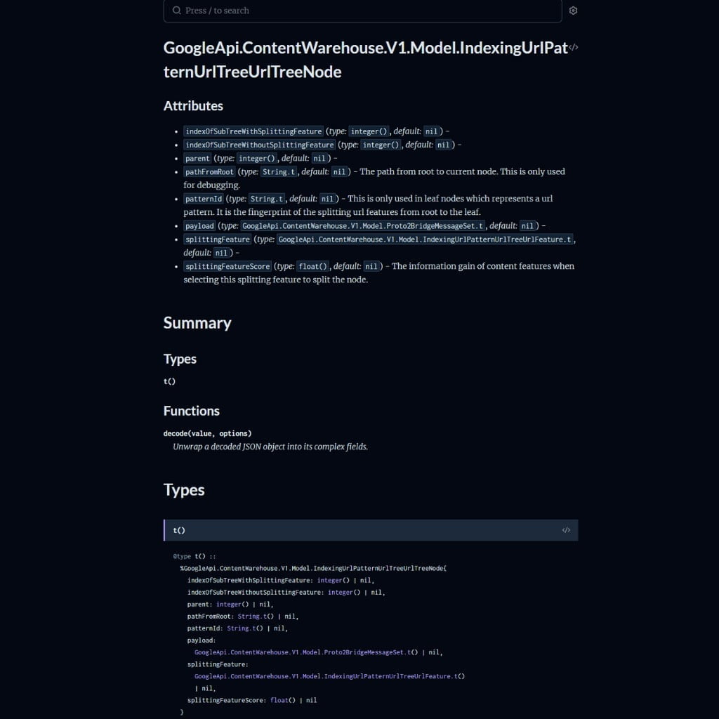 google content api warehouse2